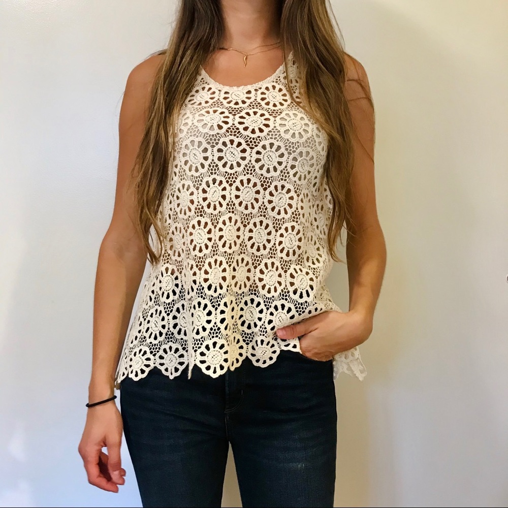 Urban Outfitters Lace Flower Top